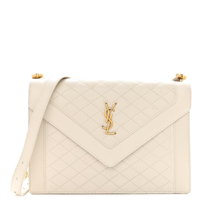 Saint Laurent Lambskin Quilted Mini Gaby Satchel Blanc Vintage 1 of 12
