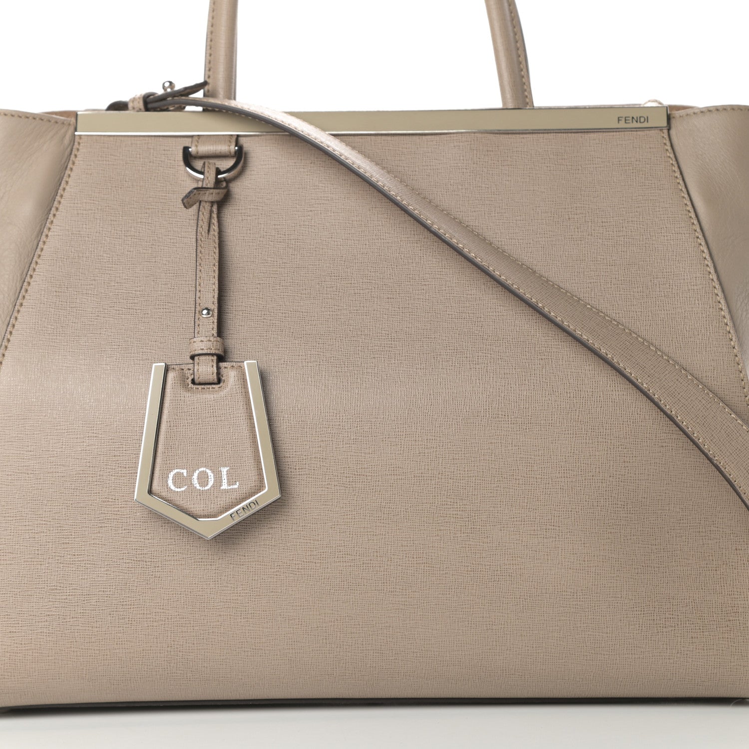 Fendi Vitello Elite Regular 2Jours Tote Tortora 8 of 13