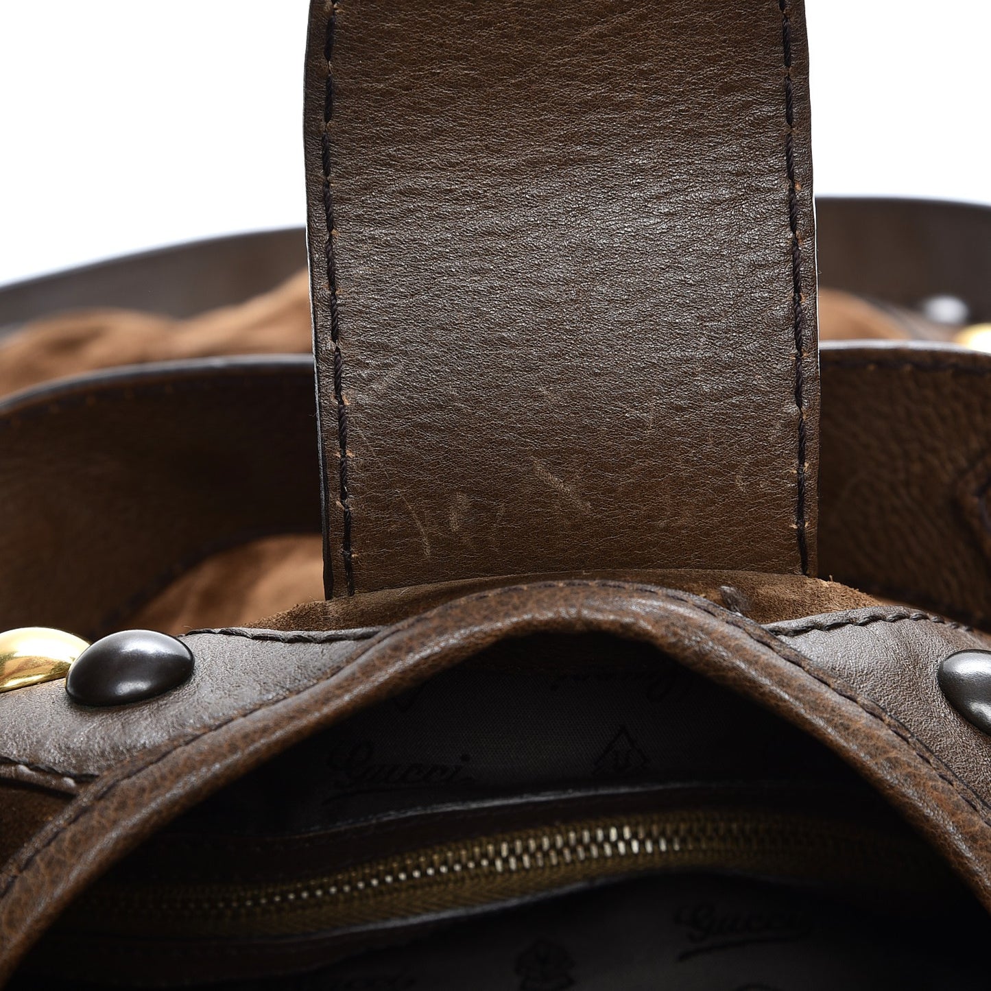 Calfskin Suede Fringe Babouska Hobo Brown