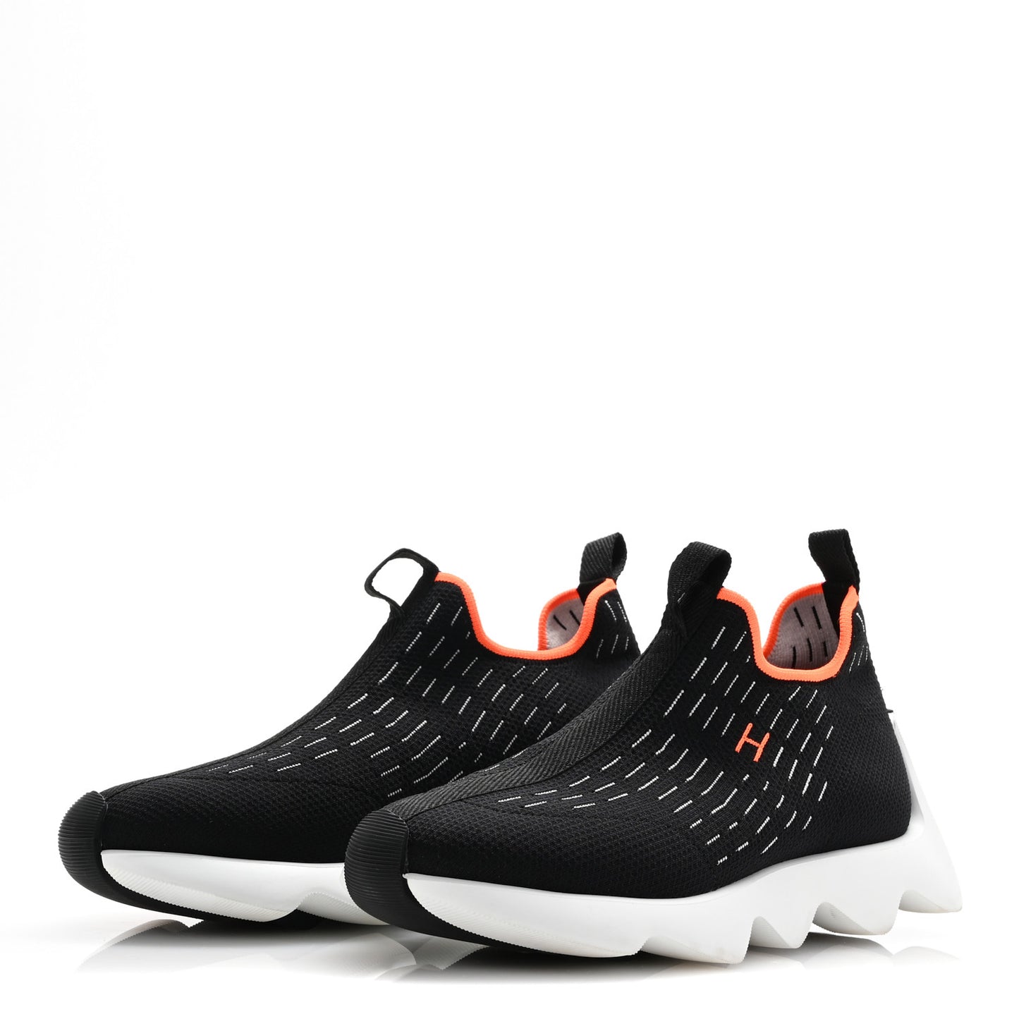 Technical Canvas Goatskin Womens Eclair Sneakers 35.5 Black