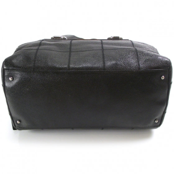 Caviar Square Stitched Tote Black