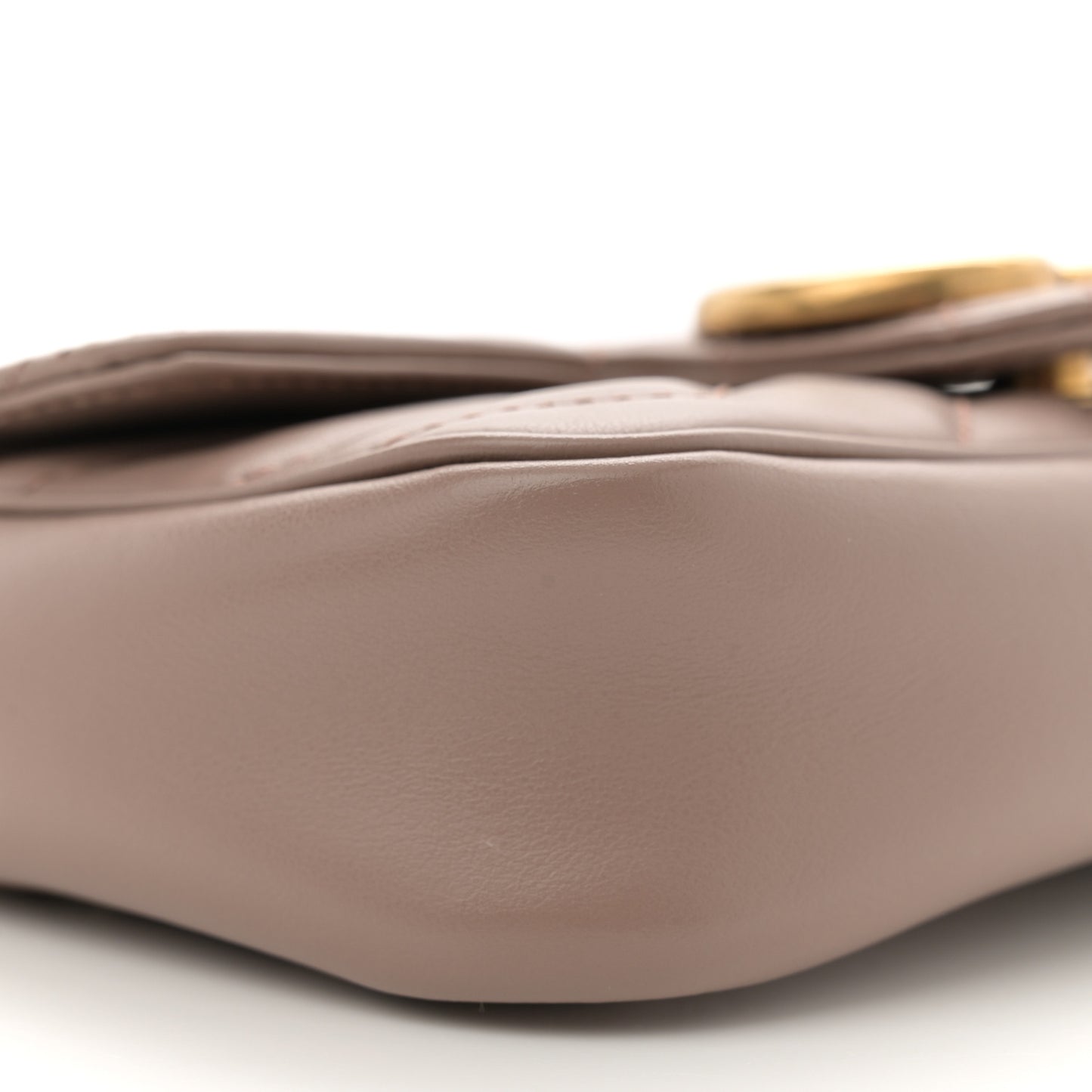 Calfskin Matelasse Super Mini GG Marmont Shoulder Bag Porcelain Rose