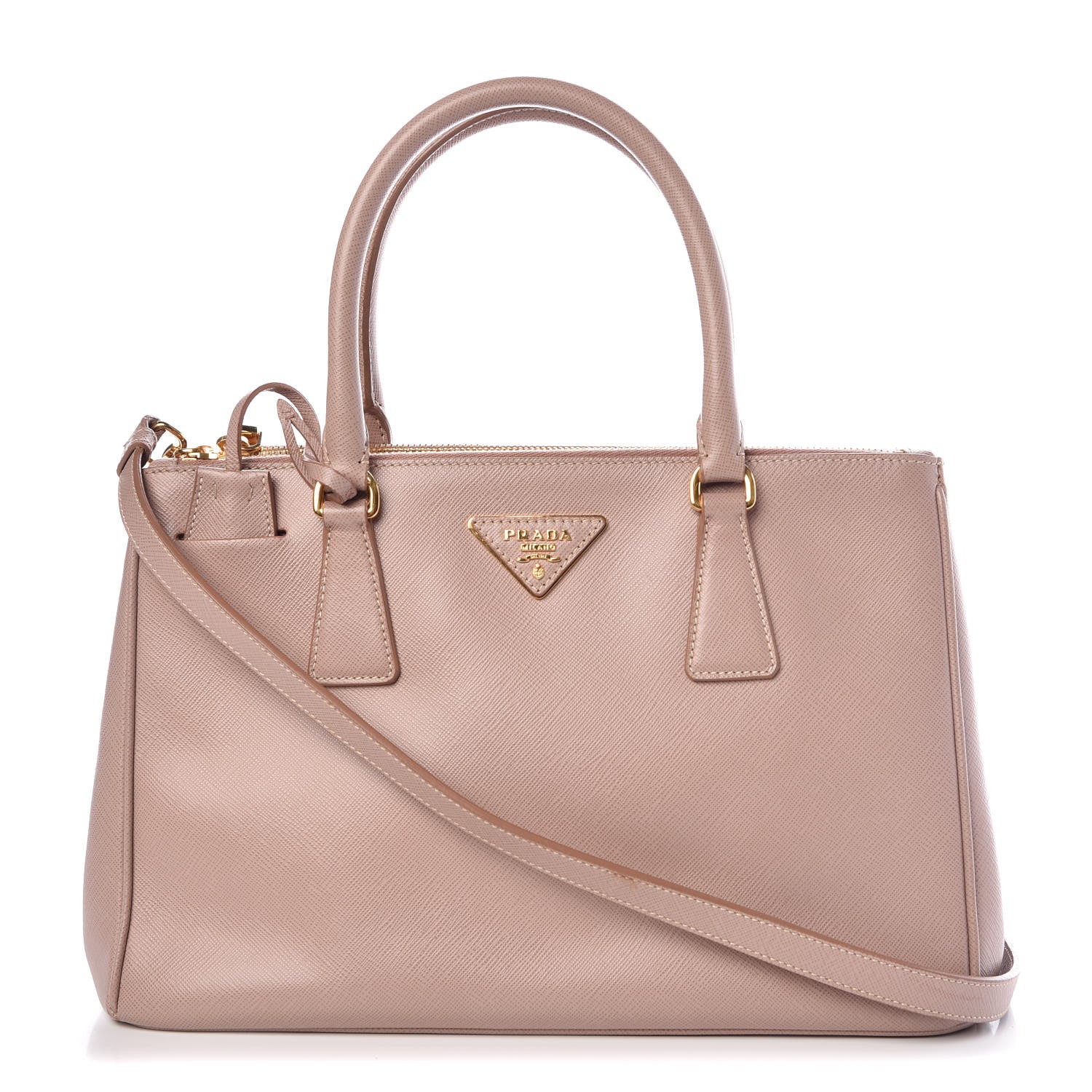 Prada Saffiano Small Galleria Double Zip Tote Cammeo 1 of 9