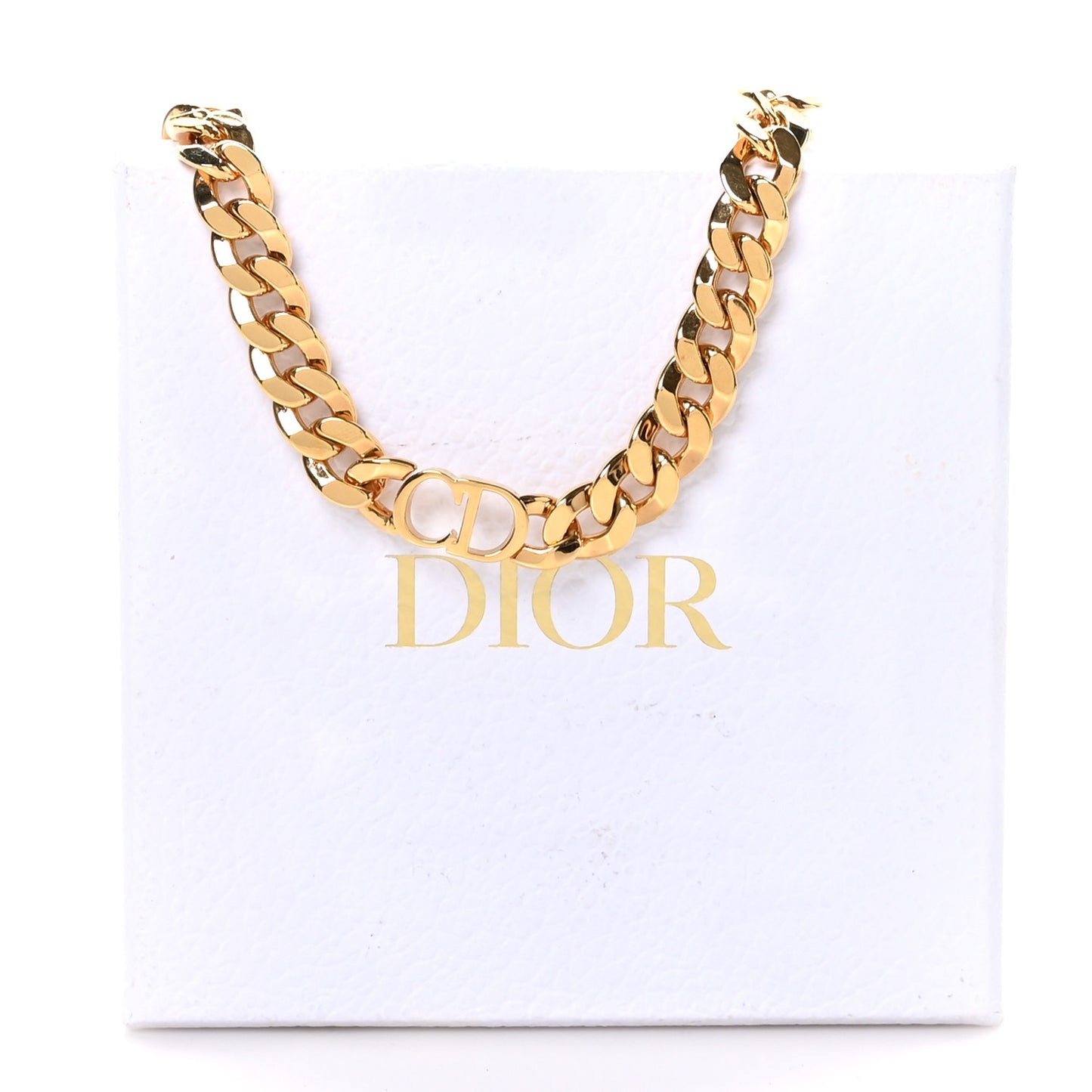 Metal CD Choker Necklace Gold