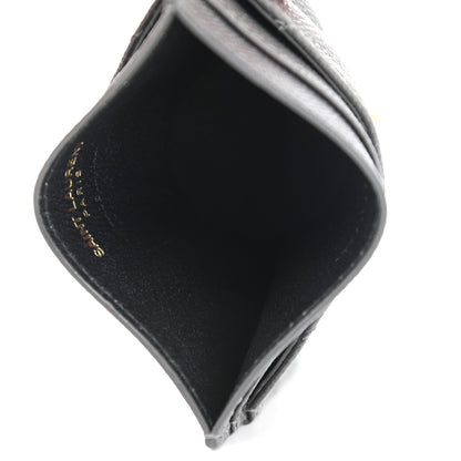 Saint Laurent Grain De Poudre Matelasse Chevron Monogram Credit Card Case Storm 5 of 8