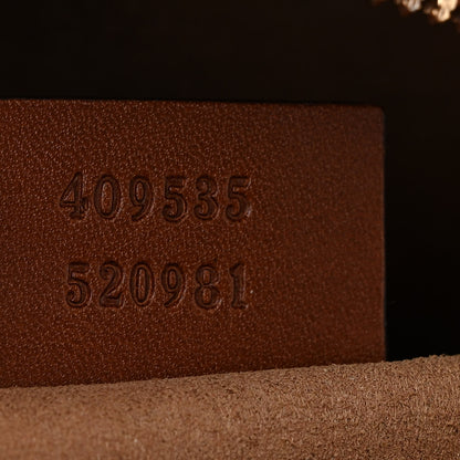 Gucci GG Supreme Monogram Cuoio Toscano Mini Chain Shoulder Bag Beige Ebony Cuir 7 of 11