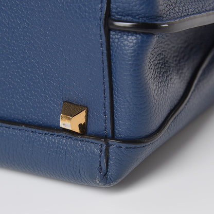 MCM Grained Calfskin Medium Milla Tote Navy 12 of 12
