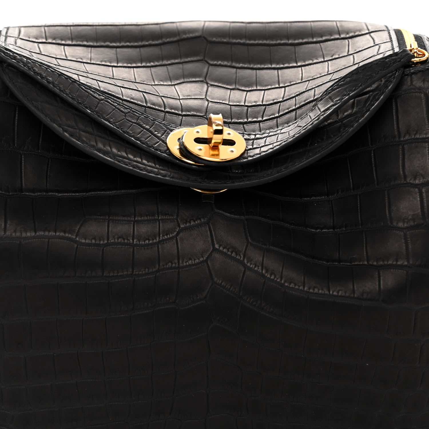 Hermes Matte Niloticus Crocodile Lindy 26 Black 8 of 10
