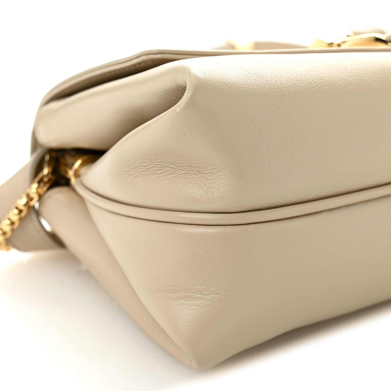 Salvatore Ferragamo Calfskin XS Front Flap Crossbody Bag Stone