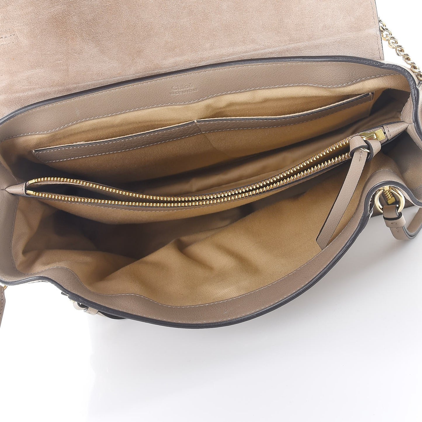 Calfskin Medium Faye Day Shoulder Bag Motty Grey