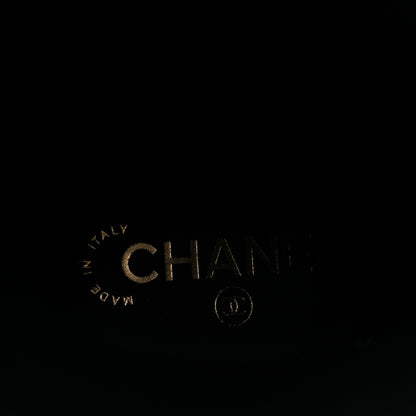 Chanel Lambskin Grosgrain Cap Toe Chain High Boots  39.5 Black 6 of 9