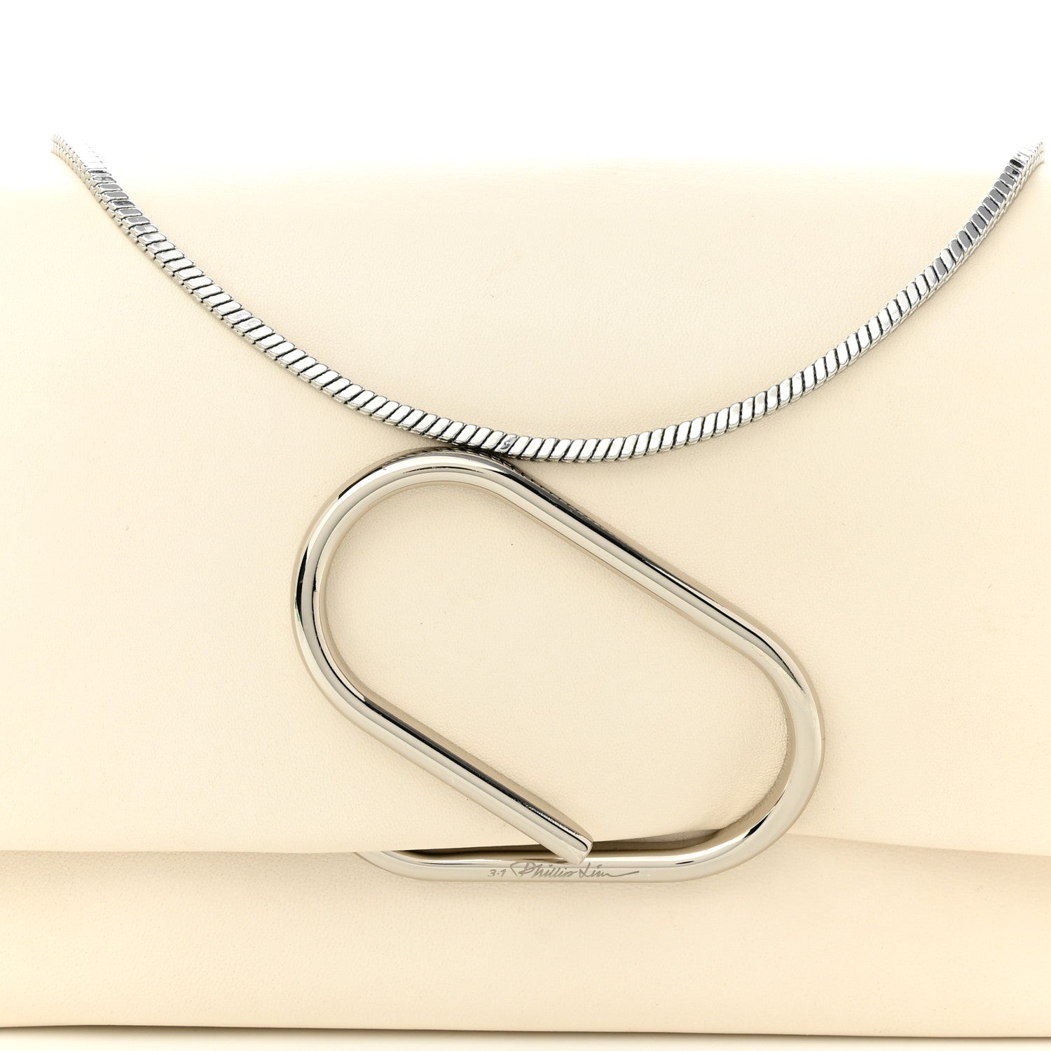 3.1 Phillip Lim Calfskin Alix Soft Flap Clutch White 7 of 15