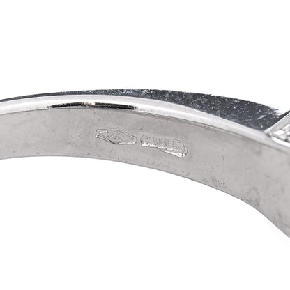 Gucci 18K White Gold Diamond Interlocking Chiodo Ring 52 6 4 of 5