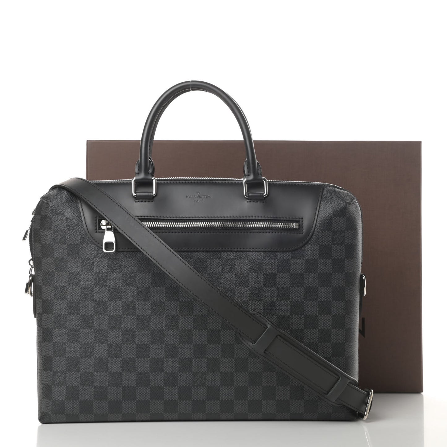 Damier Graphite Porte-Documents Jour