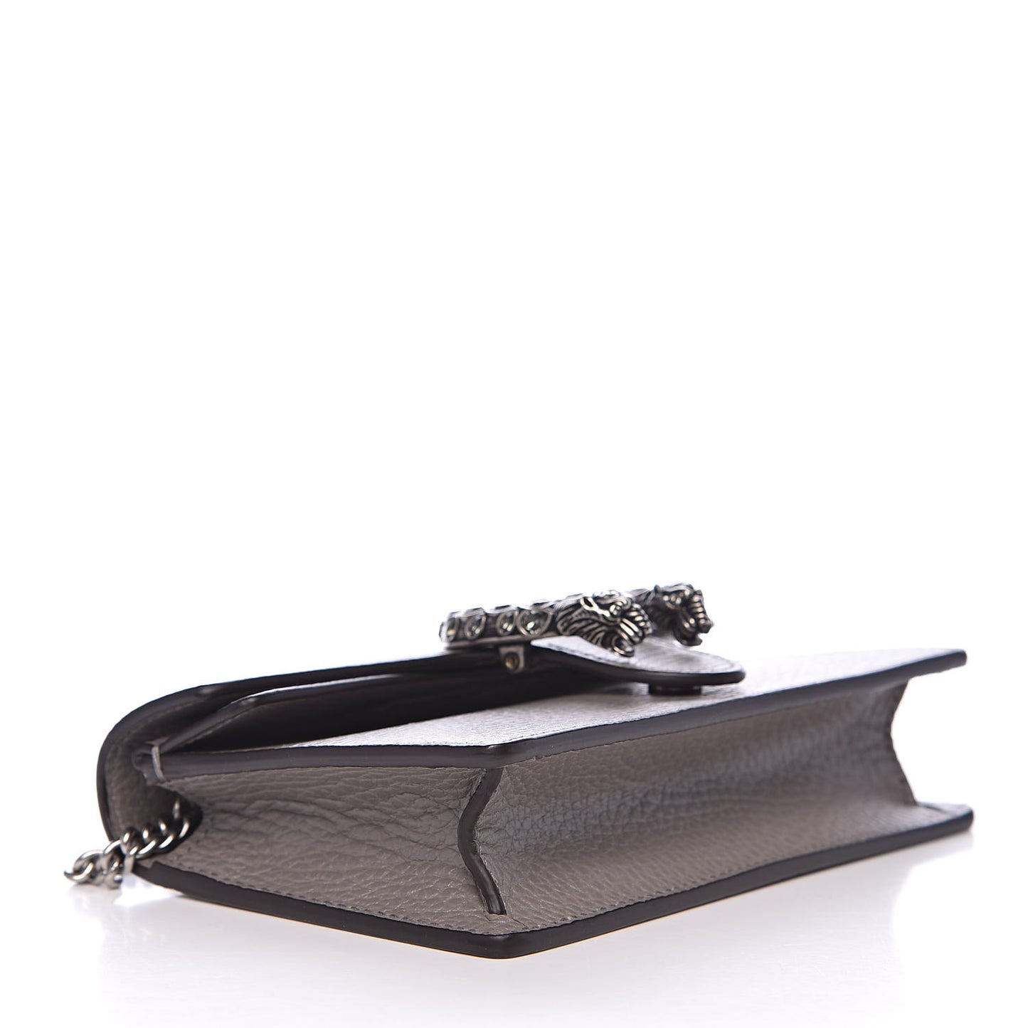 Dollar Calfskin Crystal Super Mini Dionysus Shoulder Bag Dusty Grey Black Diamond