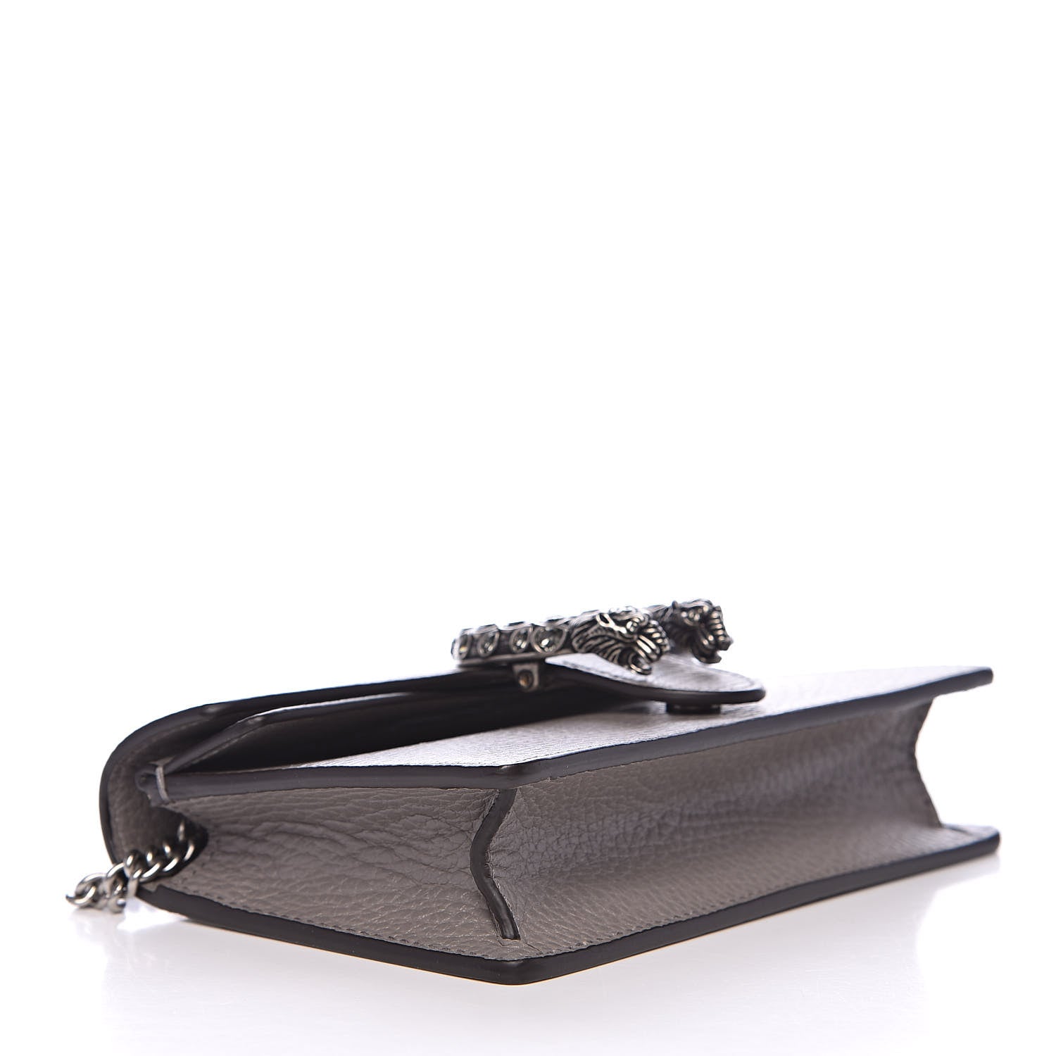 Gucci Dollar Calfskin Crystal Super Mini Dionysus Shoulder Bag Dusty Grey Black Diamond 4 of 10