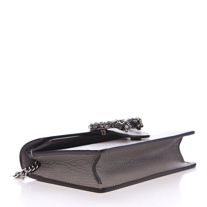Gucci Dollar Calfskin Crystal Super Mini Dionysus Shoulder Bag Dusty Grey Black Diamond 4 of 10
