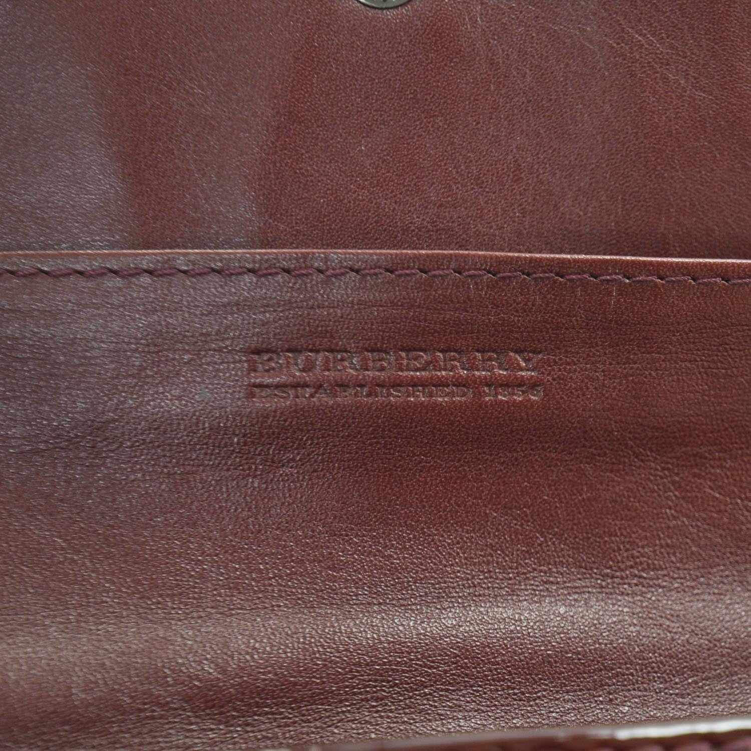 Burberry Patent Nova Check Wallet Bordeaux 5 of 8