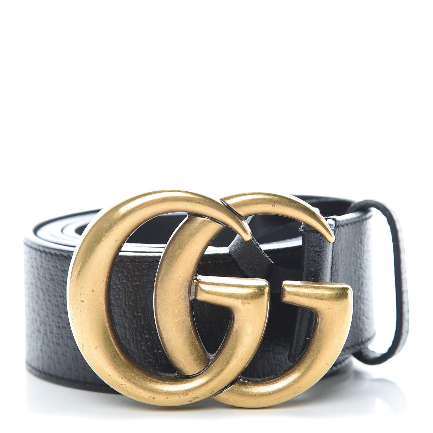 Gucci Textured Calfskin Double G 40mm Belt 95 38 Black 1 of 7