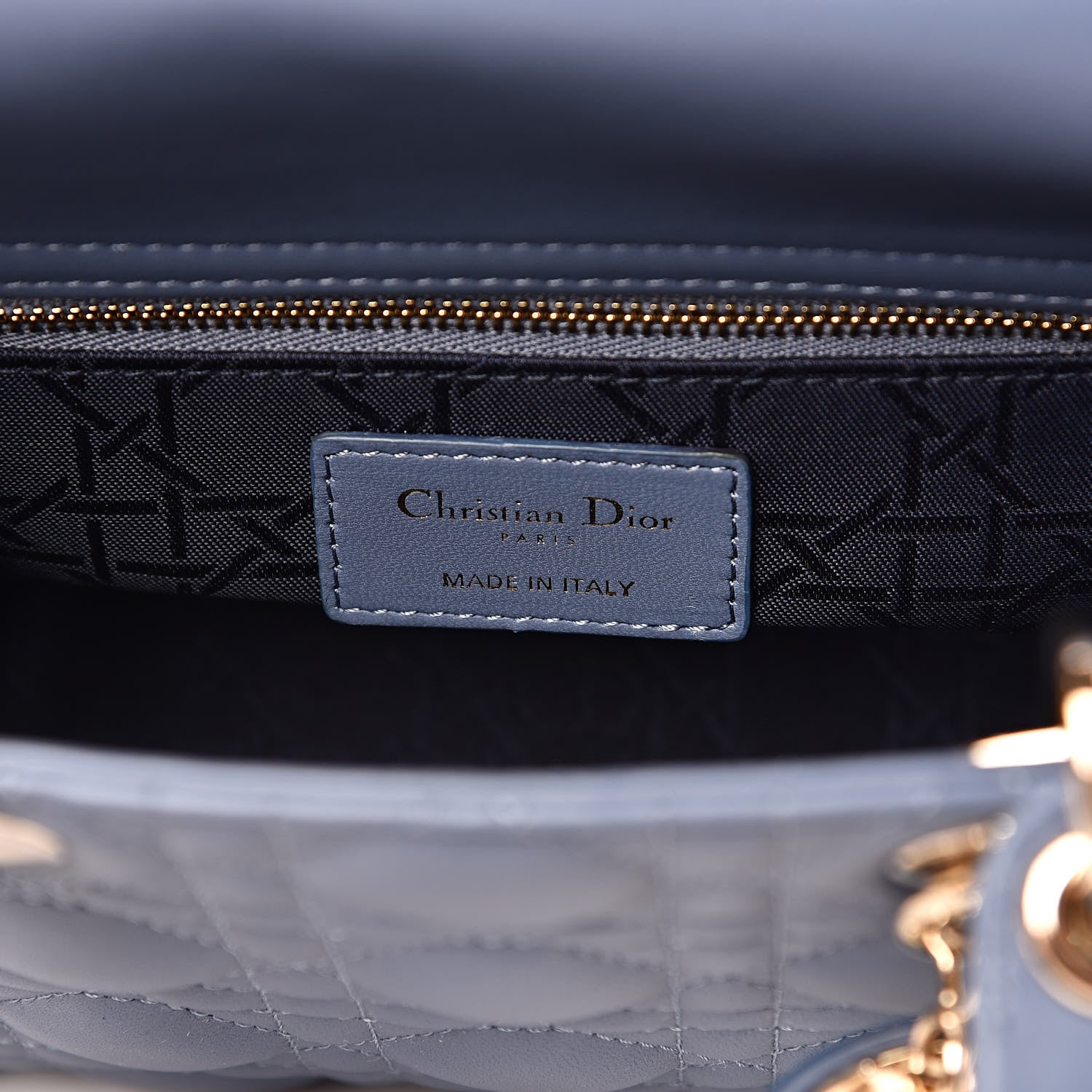 Christian Dior Lambskin Cannage Small My ABCDior Lady Dior Denim Blue 6 of 9