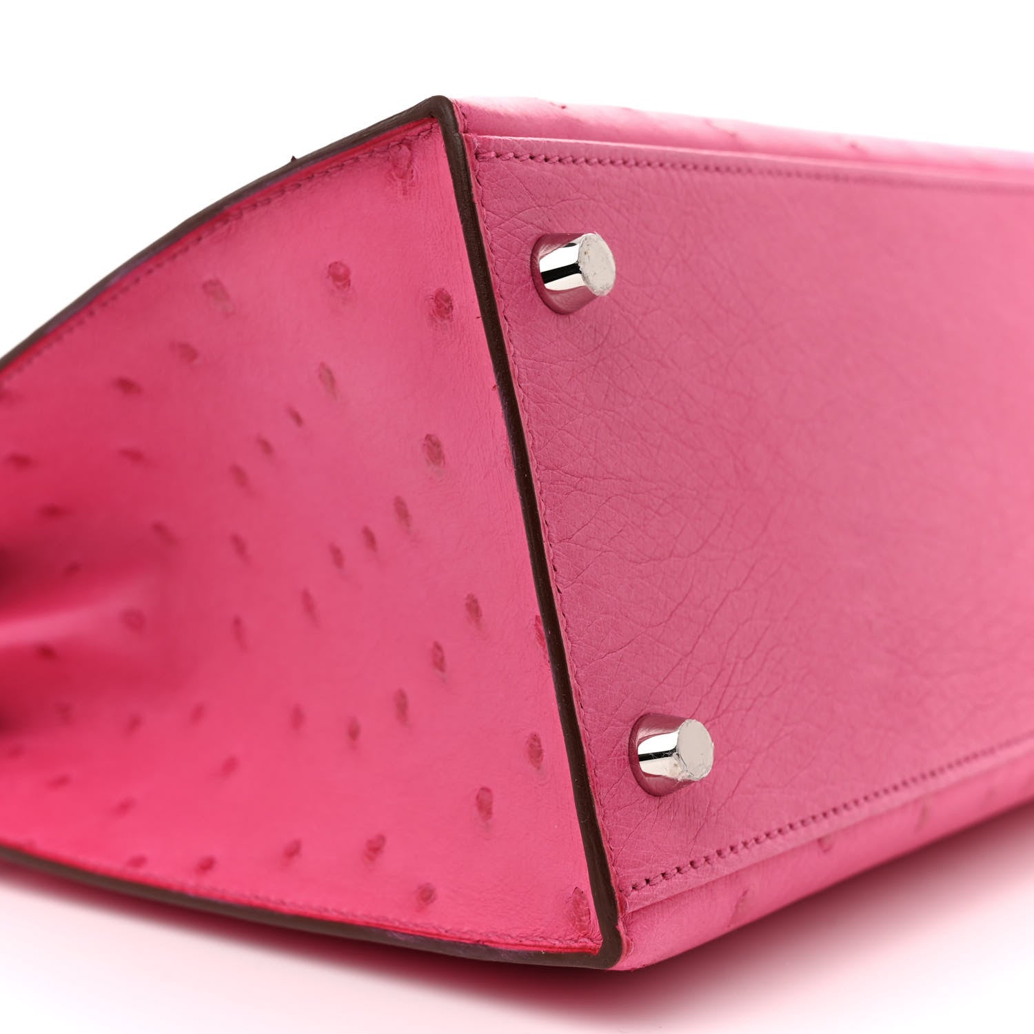Hermes Ostrich Kelly Sellier 28 Rose Tyrien 9 of 13