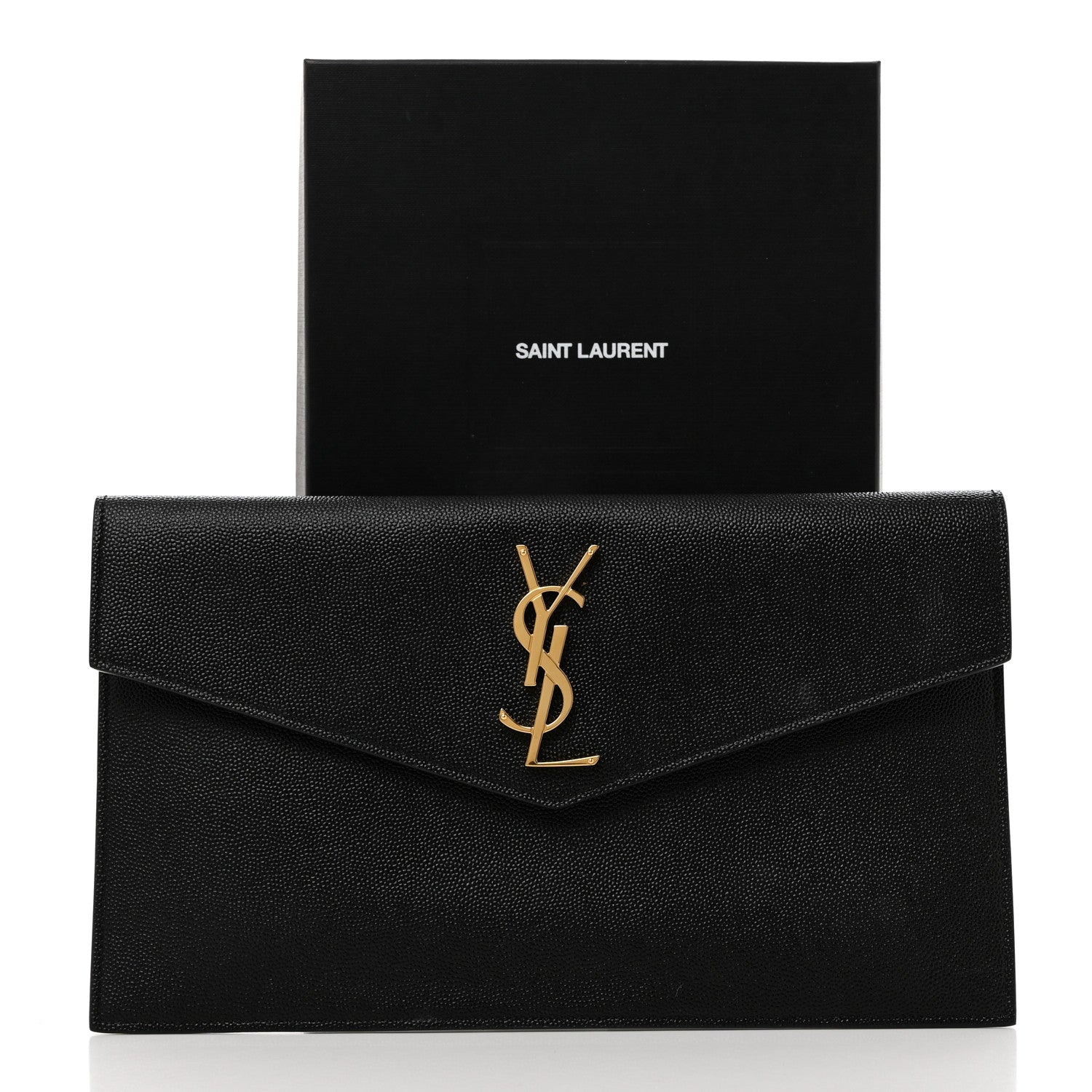 Saint Laurent Grain De Poudre Uptown Pouch Black 8 of 8