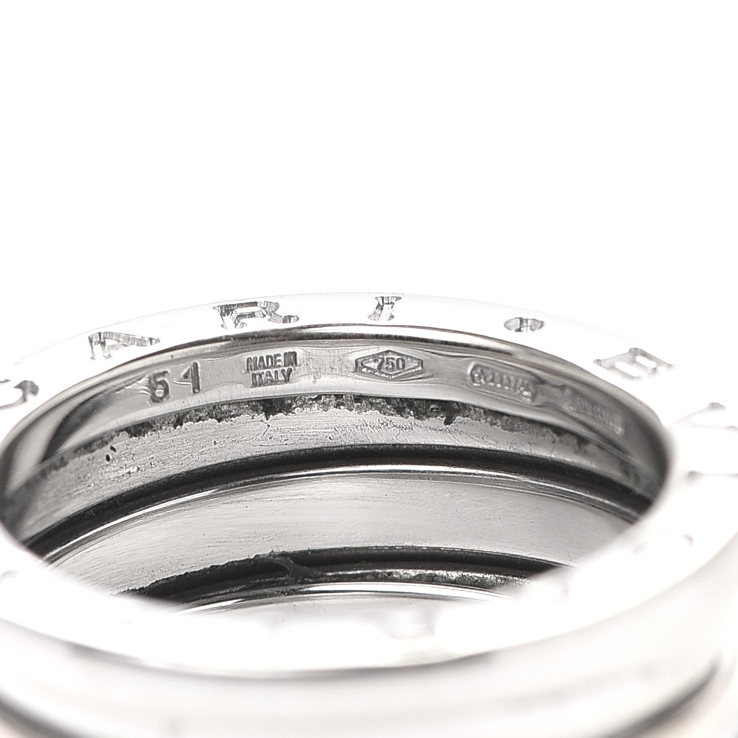 Bulgari 18K White Gold B.Zero1 Three-Band Ring 50 5.5 5 of 6