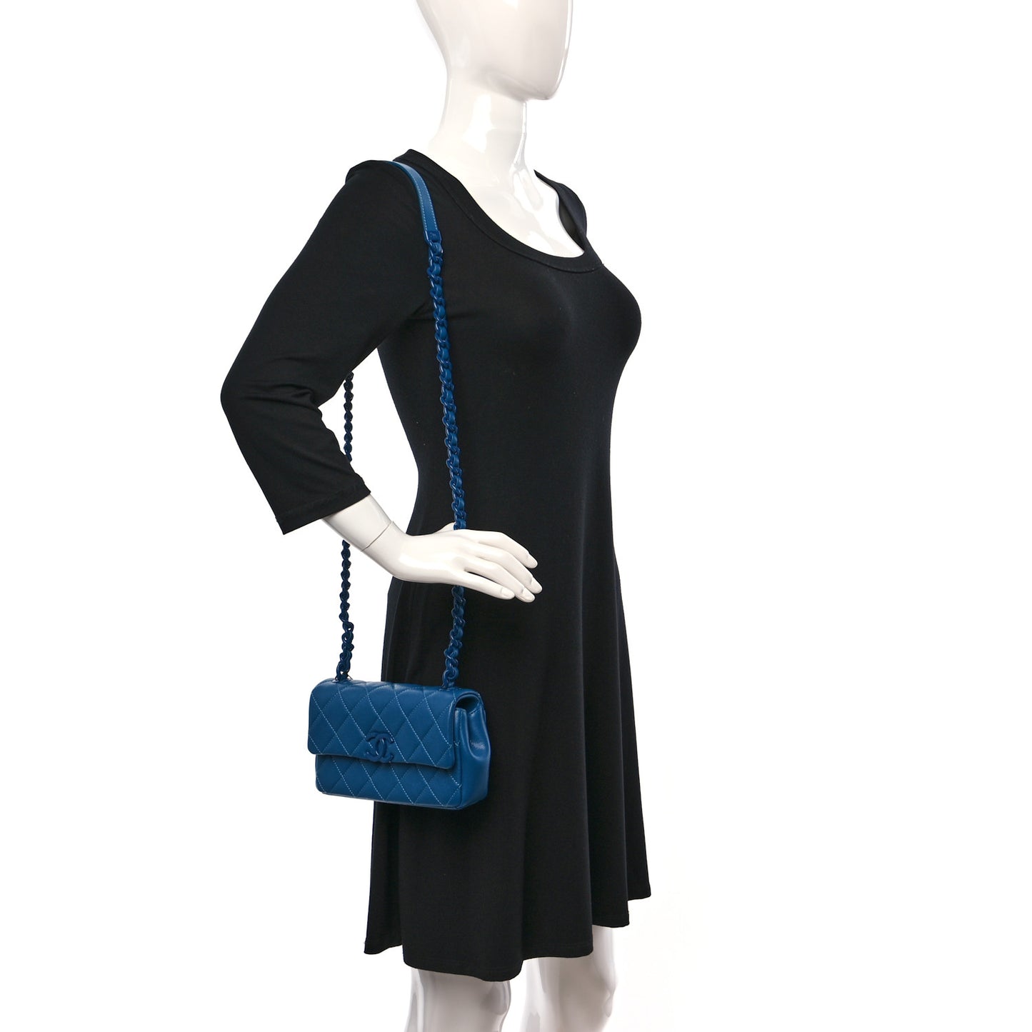 Caviar Quilted My Everything Small Flap Blue