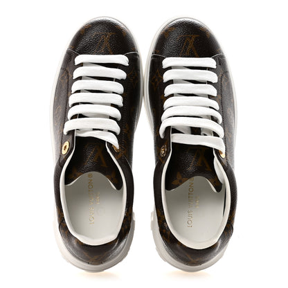 Louis Vuitton Monogram Epi Time Out Sneakers 39.5 Black White 37 2 of 9