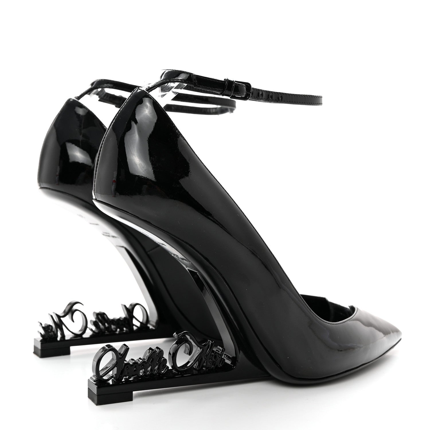 Saint Laurent Patent Opyum Appelle Moi Ankle Strap Pump 39 Black 4 of 16