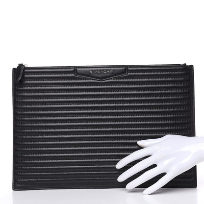Givenchy Calfskin Stitched Antigona Pouch Black 2 of 11