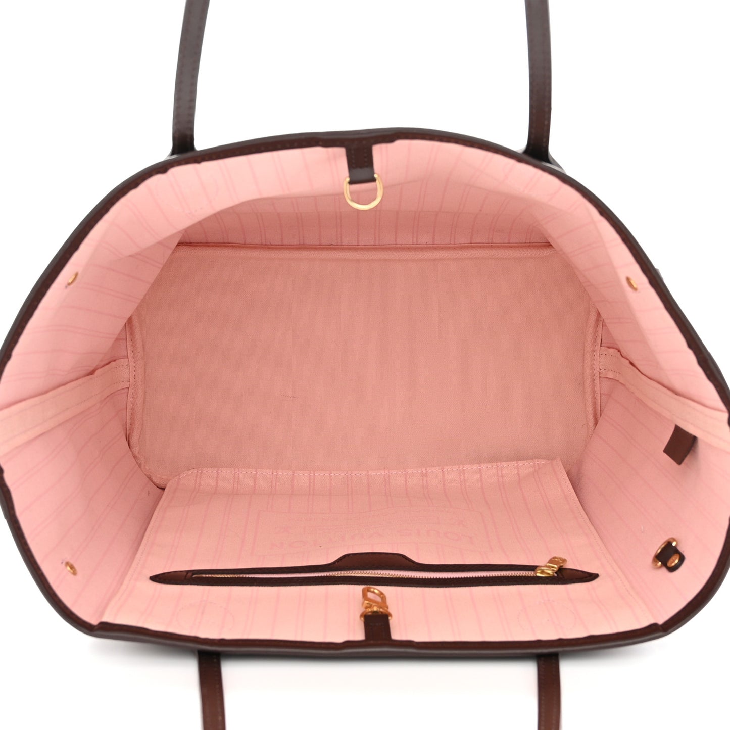 LOUIS VUITTON Damier Ebene Neo Neverfull MM Rose Ballerine