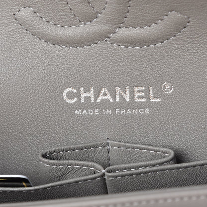 Chanel Lambskin Quilted Small Double Flap Grey 6 of 10