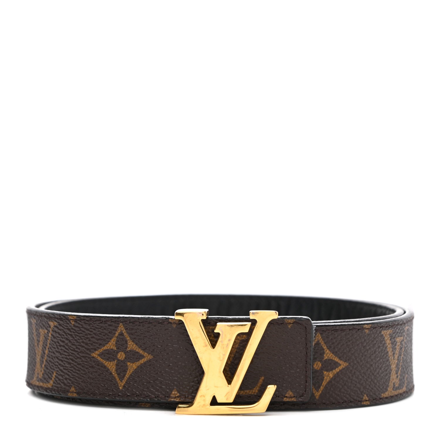 Louis Vuitton Calfskin Monogram 30mm LV Initiales Reversible Belt 80 32 Black 1 of 7