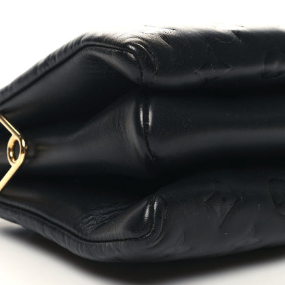 Louis Vuitton Lambskin Embossed Monogram Coussin PM Black 10 of 11