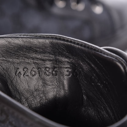 Gucci Monogram High Top Sneakers 36 Black 8 of 9