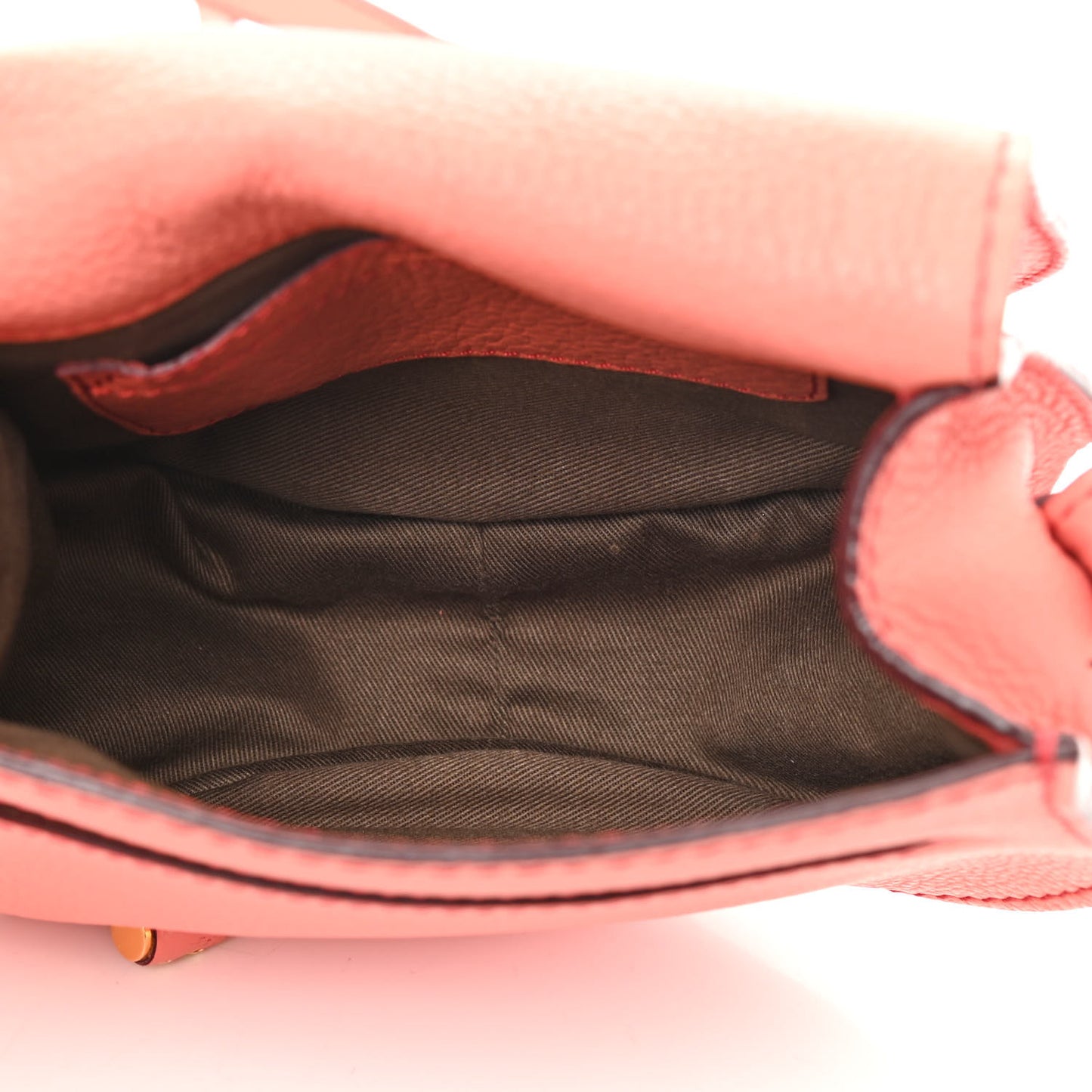 Calfskin Mini Marcie Round Crossbody Bag Coral Pop