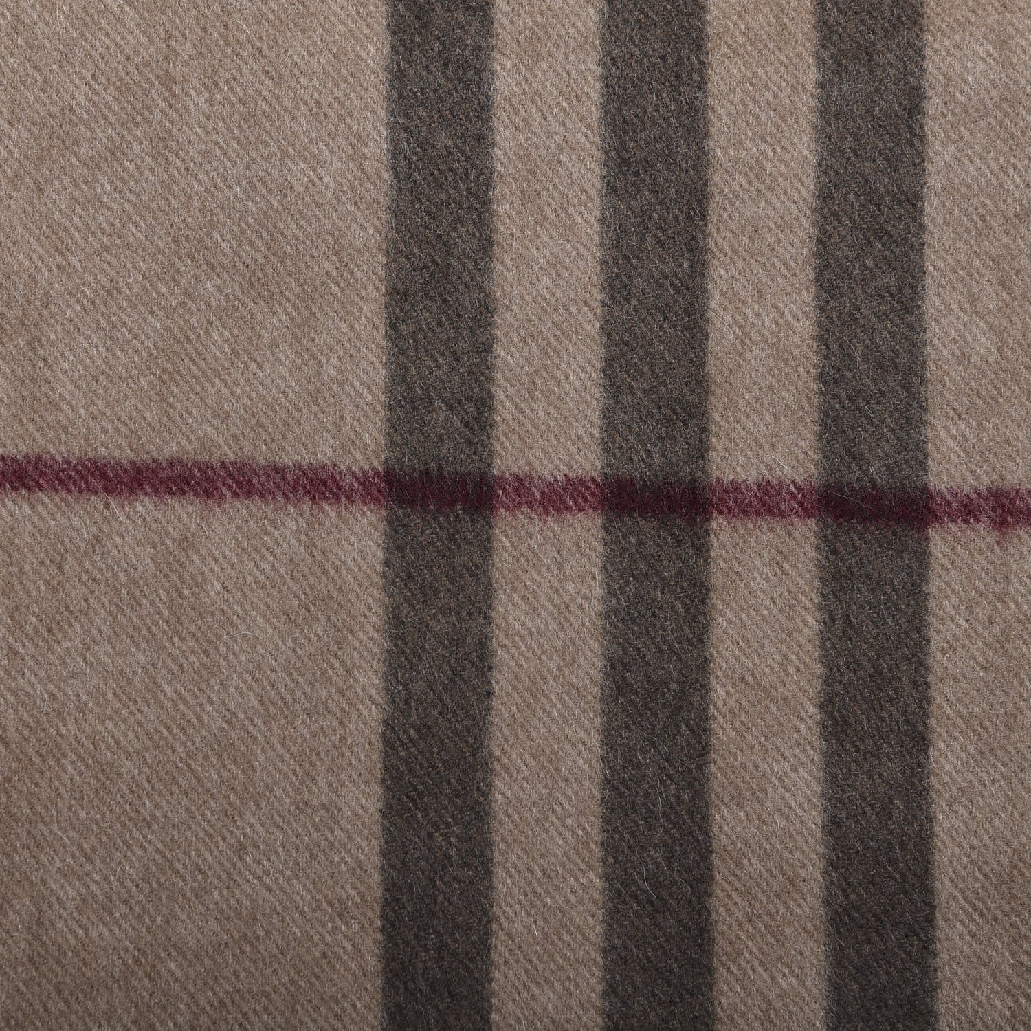 Burberry Cashmere Giant Check Fringe Scarf Brown 4 of 4
