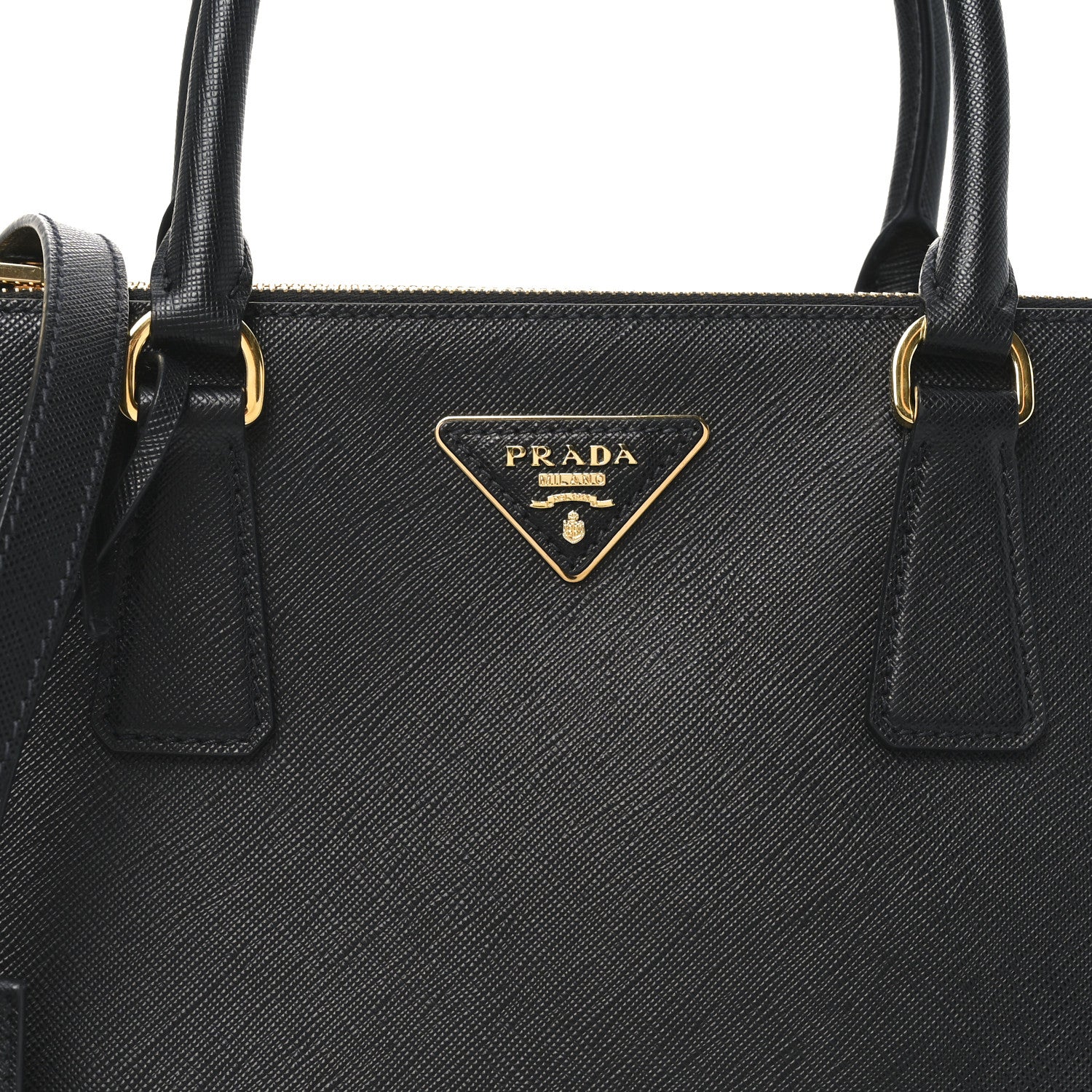 Prada Saffiano Lux Large Galleria Double Zip Tote Black 7 of 9