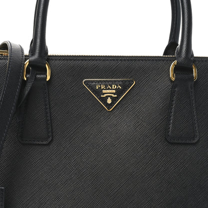 Prada Saffiano Lux Large Galleria Double Zip Tote Black 7 of 9