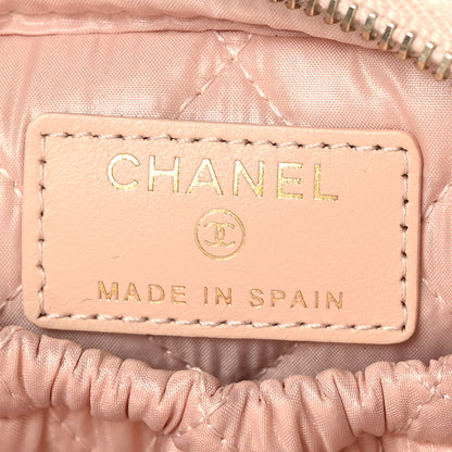 Chanel Caviar Quilted Small Curvy Pouch Cosmetic Case Light Pink 6 of 8