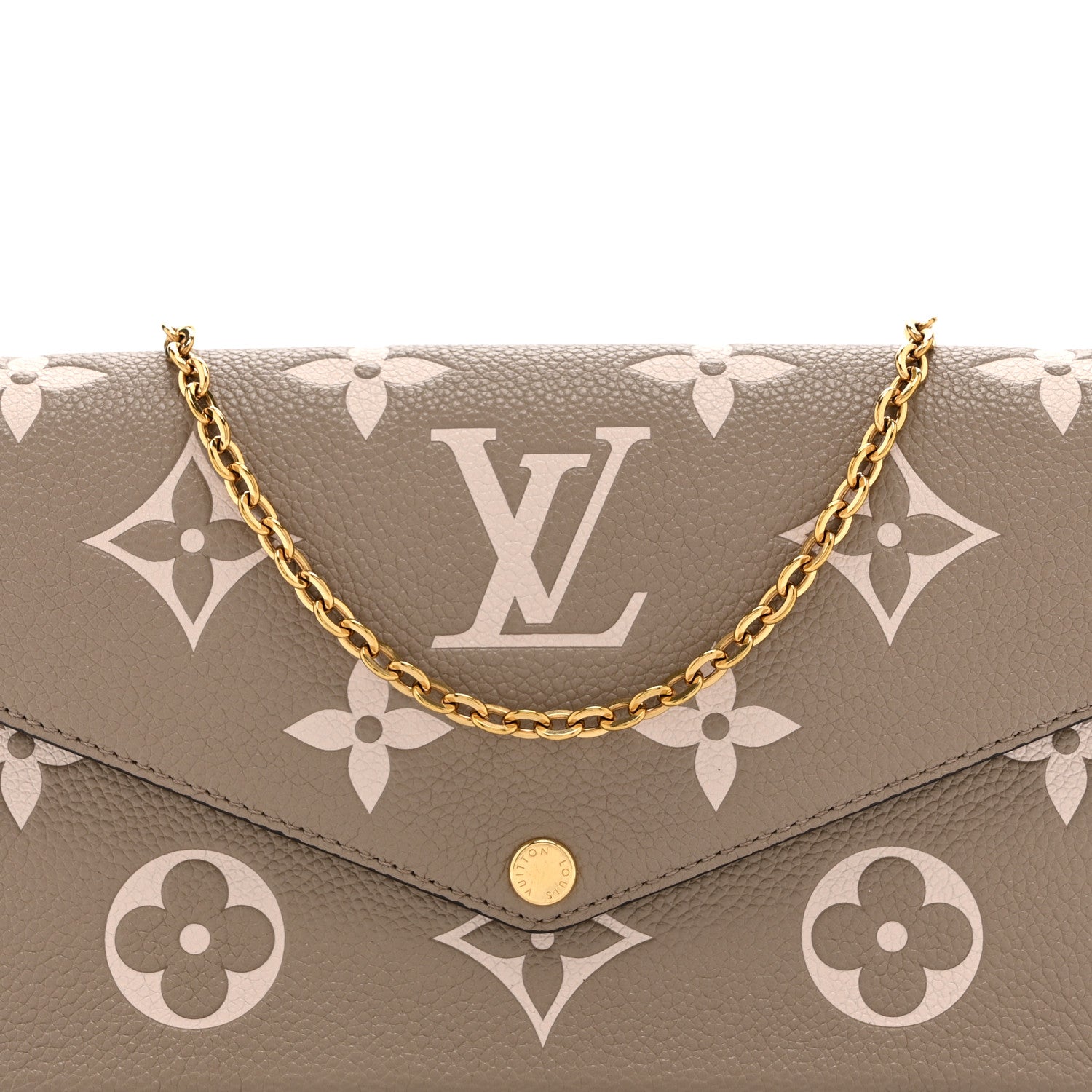 Louis Vuitton Empreinte Monogram Giant Felicie Pochette Tourterelle Creme 8 of 10
