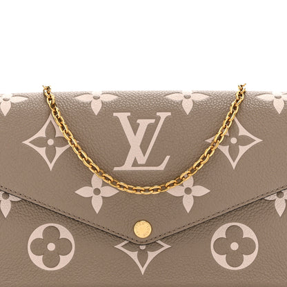 Louis Vuitton Empreinte Monogram Giant Felicie Pochette Tourterelle Creme 8 of 10