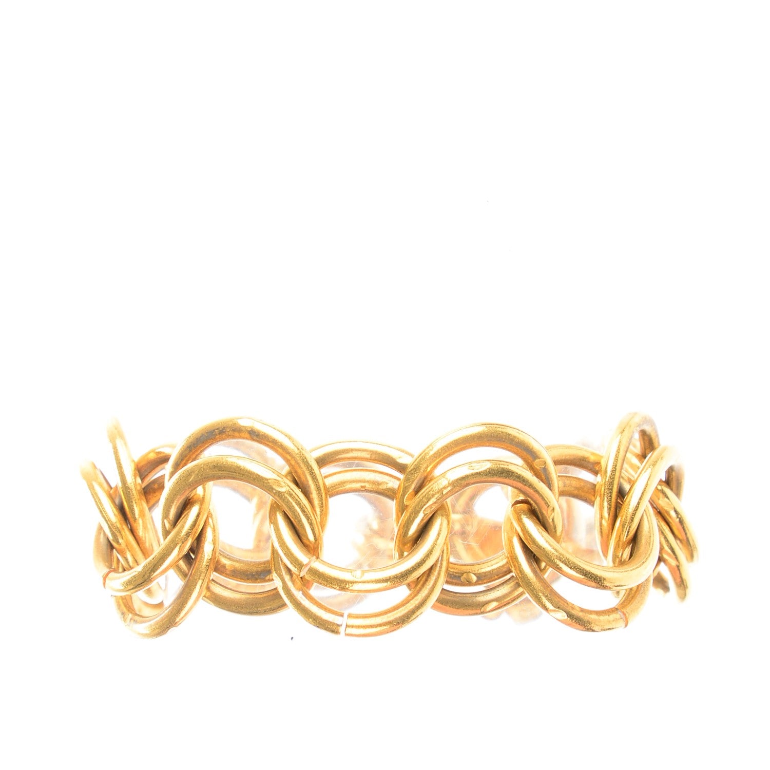 Chanel Chain Cross Bracelet Gold 3 of 5