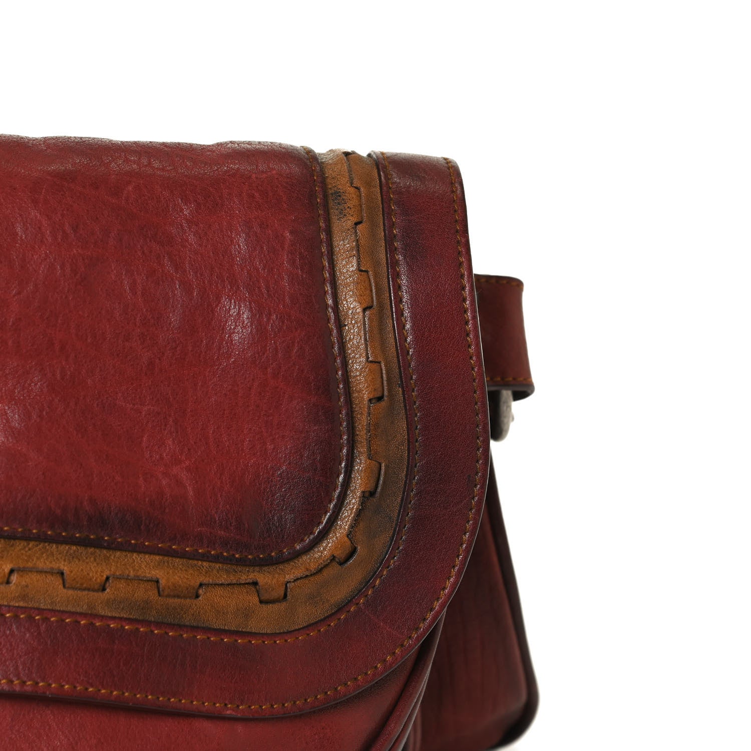 Christian Dior Calfskin Medium Gaucho Double Saddle Bag Red 16 of 18