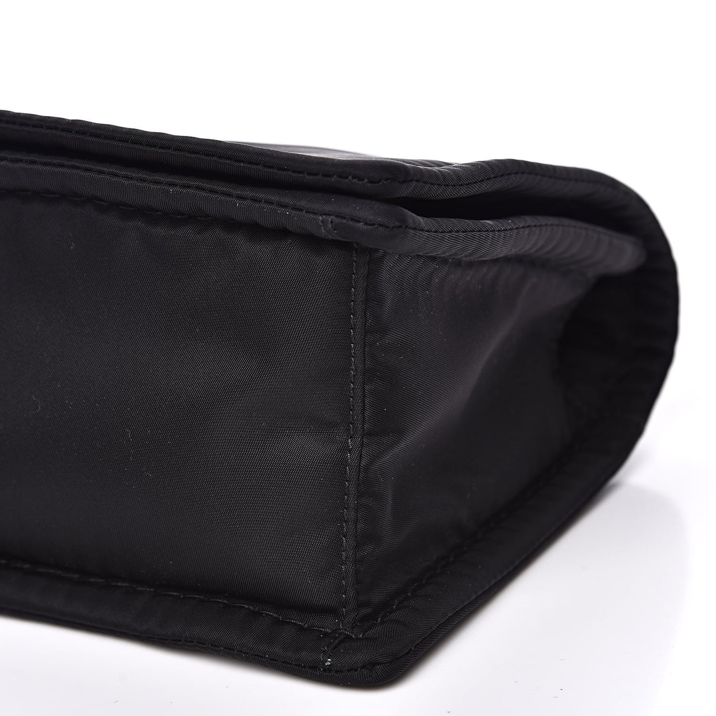 Nylon Tessuto Chain Shoulder Bag Black