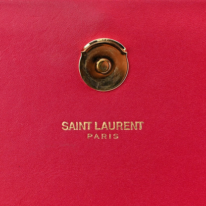 Saint Laurent Calfskin Small Classic Monogram Kate Tassel Satchel Lipstick Fuchsia 9 of 12