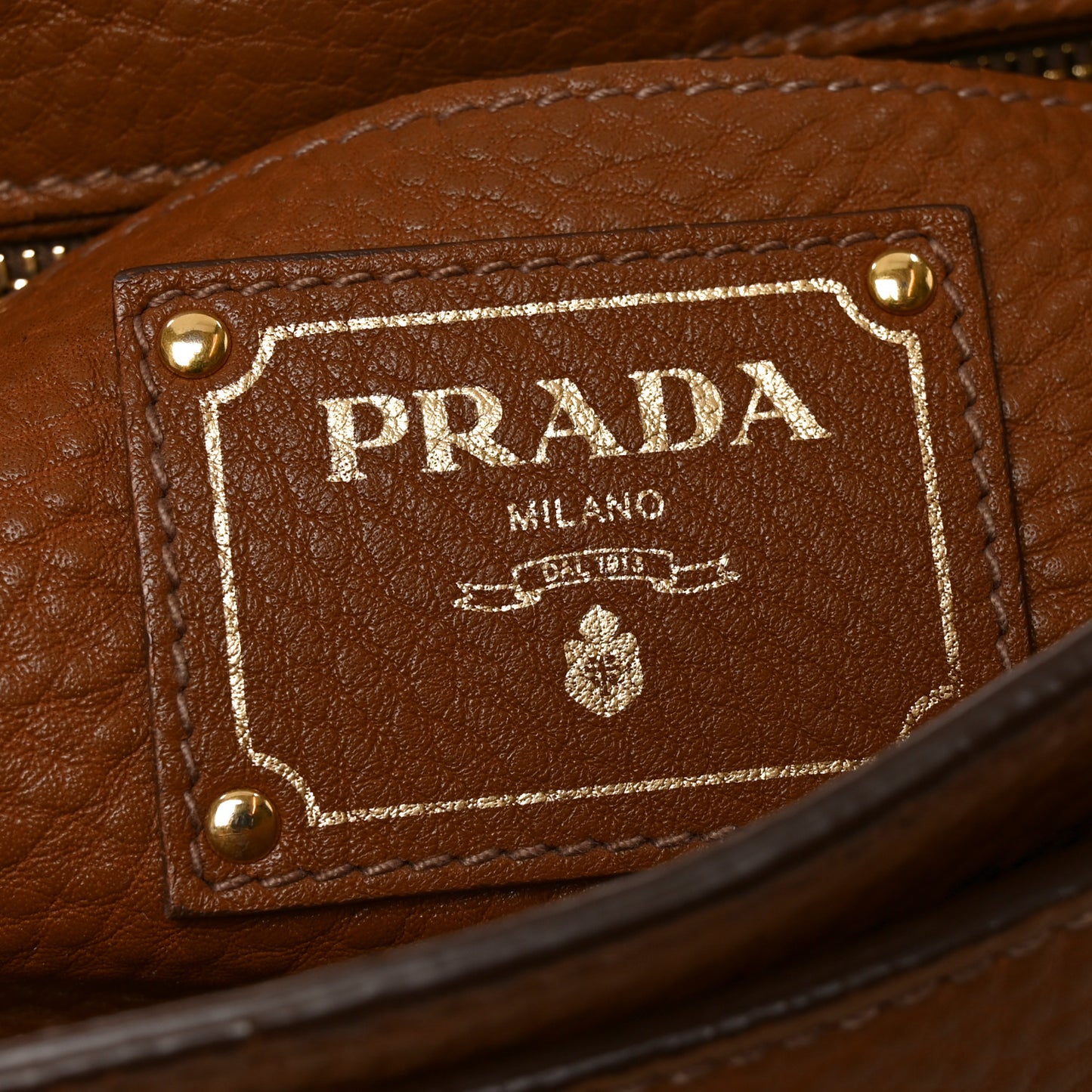 Vitello Daino Double Buckle Messenger Bag Brown
