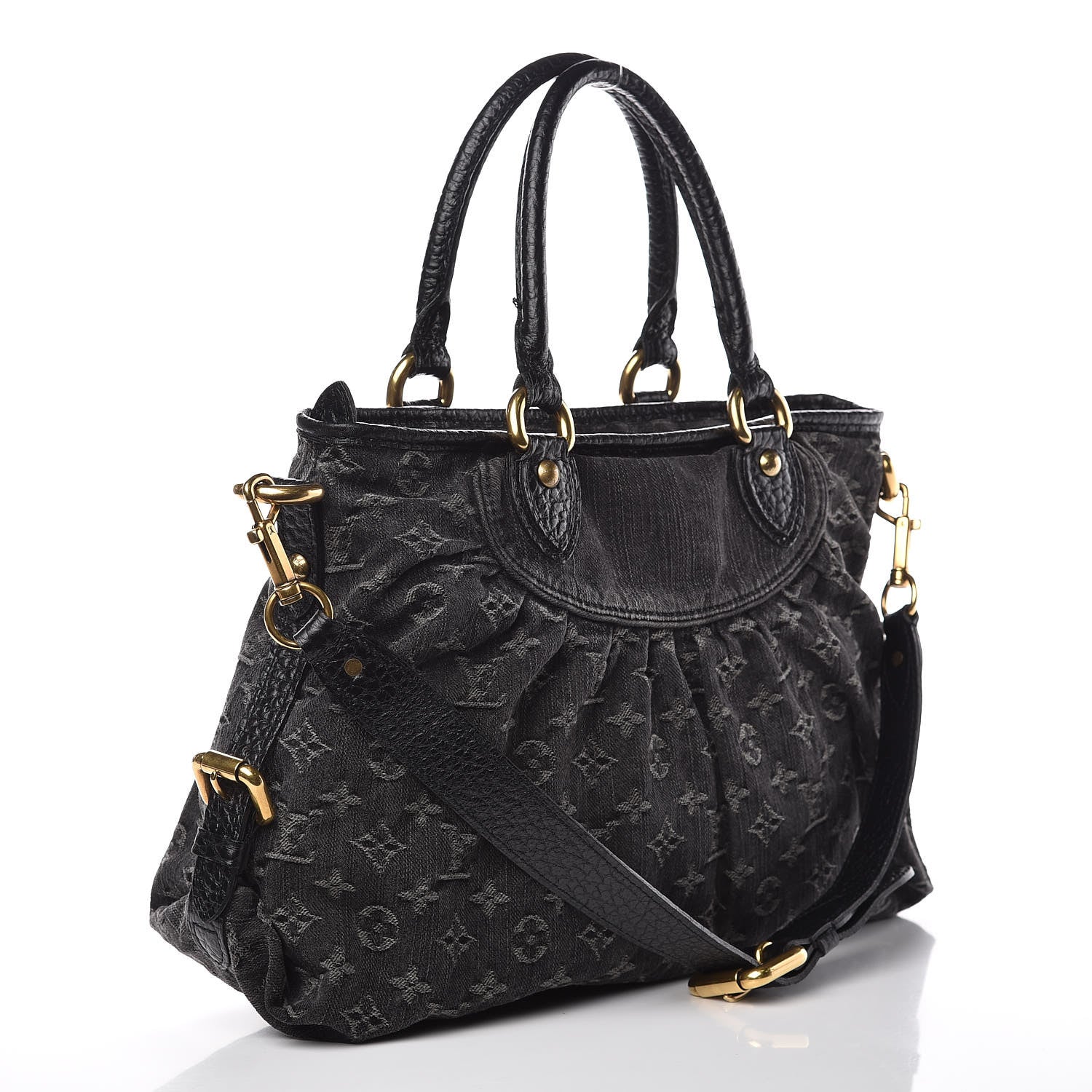 Louis Vuitton Denim Neo Cabby MM Black 3 of 12