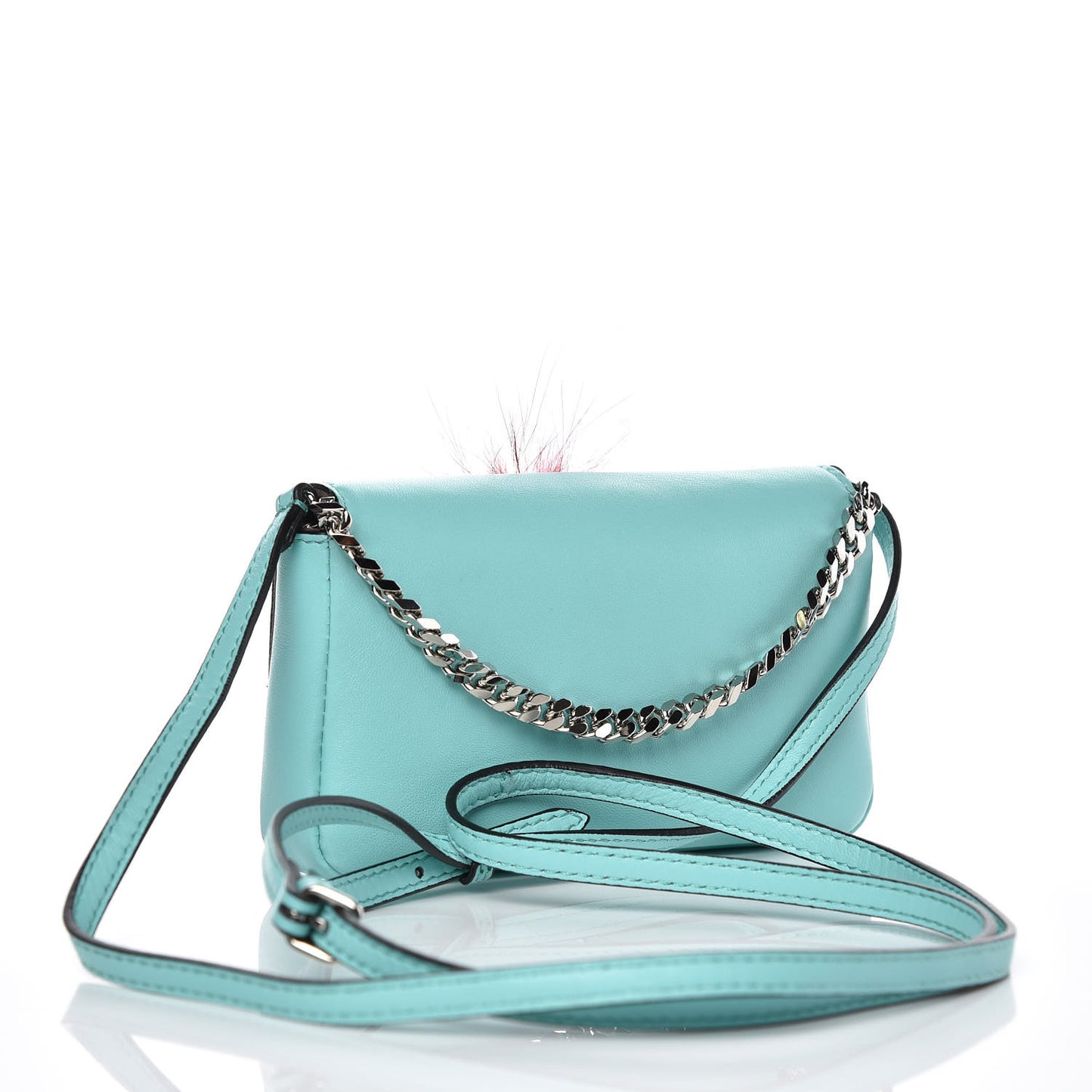 Nappa Rabbit Fox Fur Micro Buggie Baguette Tiffany
